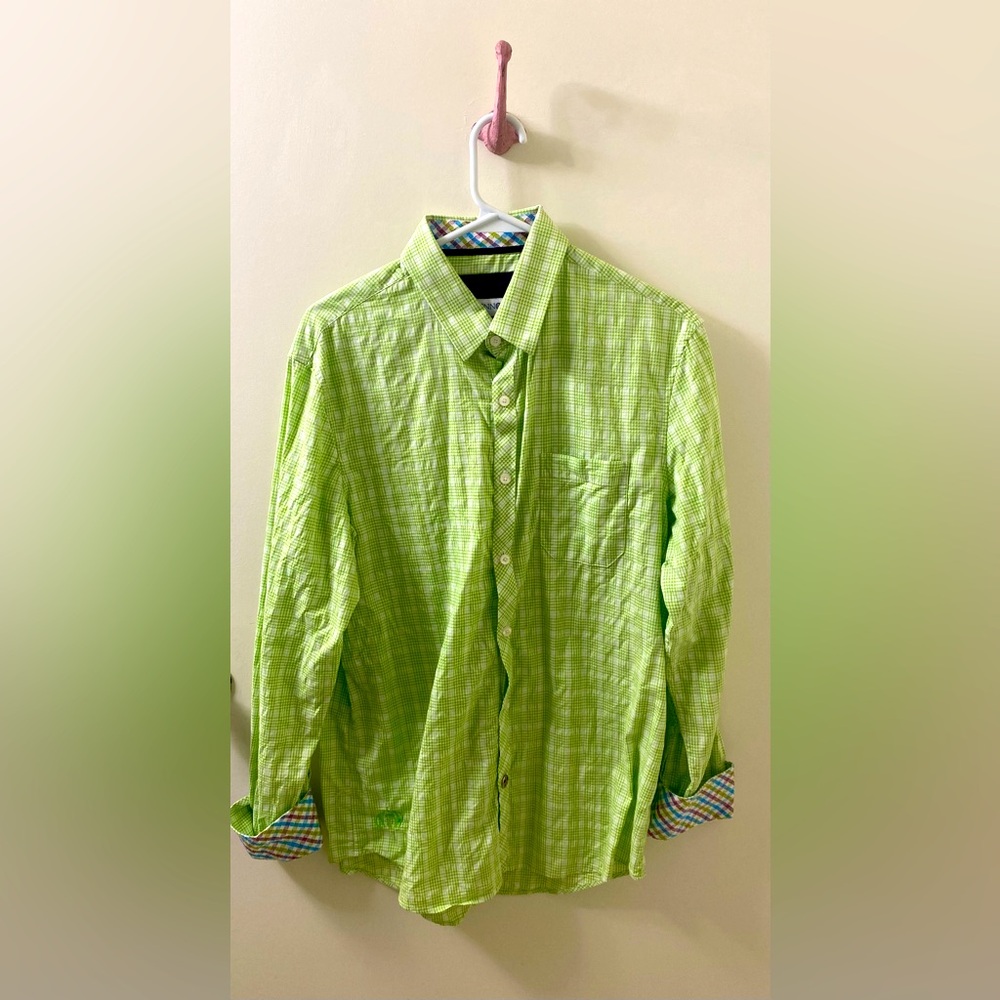 John Lennon Men's Green Shirt